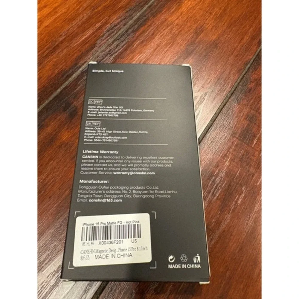 New CANSHN Magnetic Compatible with iPhone 15 Pro Case,‎ Upgraded [Full Camera